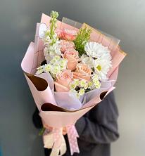 Букет цветов из:  Хризантемы и Розы в Тиликтино