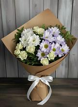 Букет цветов из:  Хризантемы и Розы в Тиликтино