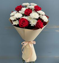 Букет цветов из:  Розы и Хризантемы в Тиликтино