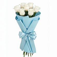 Букет 7 белых роз Проуд в Тиликтино