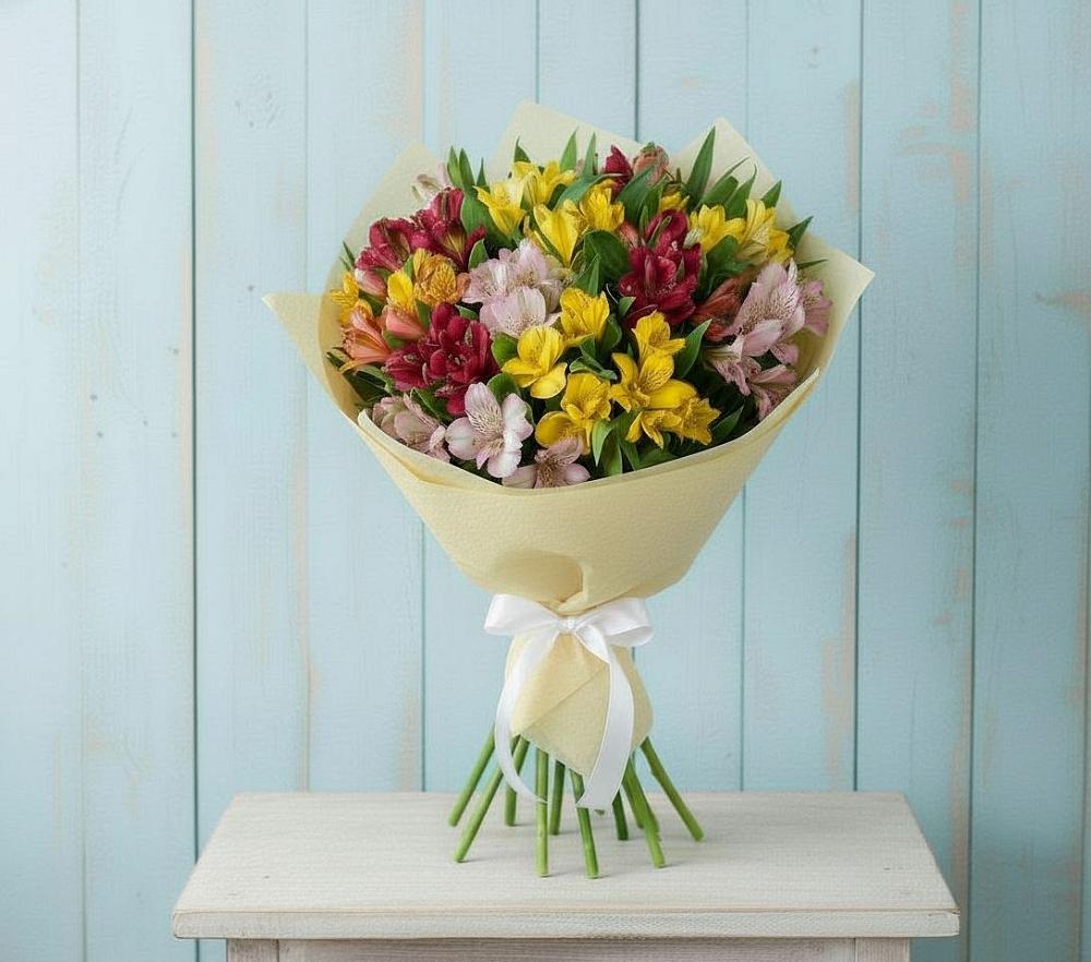 Букет цветов из: Альстромерии в Тиликтино