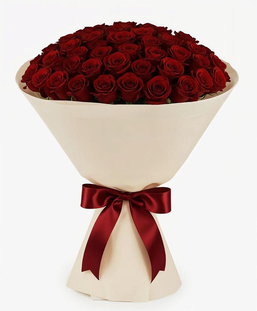 Букет 101 Бордовая роза Блэк Бакарра в Тиликтино