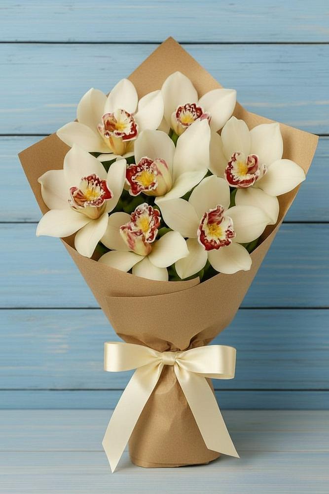 Букет цветов из: Орхидеи и Розы в Тиликтино