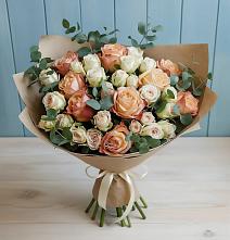 Букет цветов из:  Альстромерии и Розы #REPLACE_PRED# Тиликтино